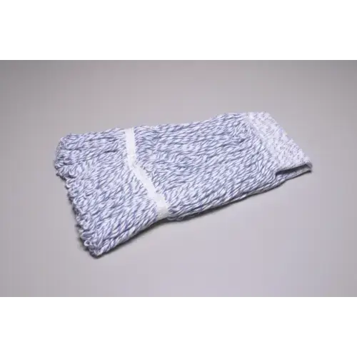 BLUE & WHITE LOOPED-END FINISHING MOP HEAD MEDIUM